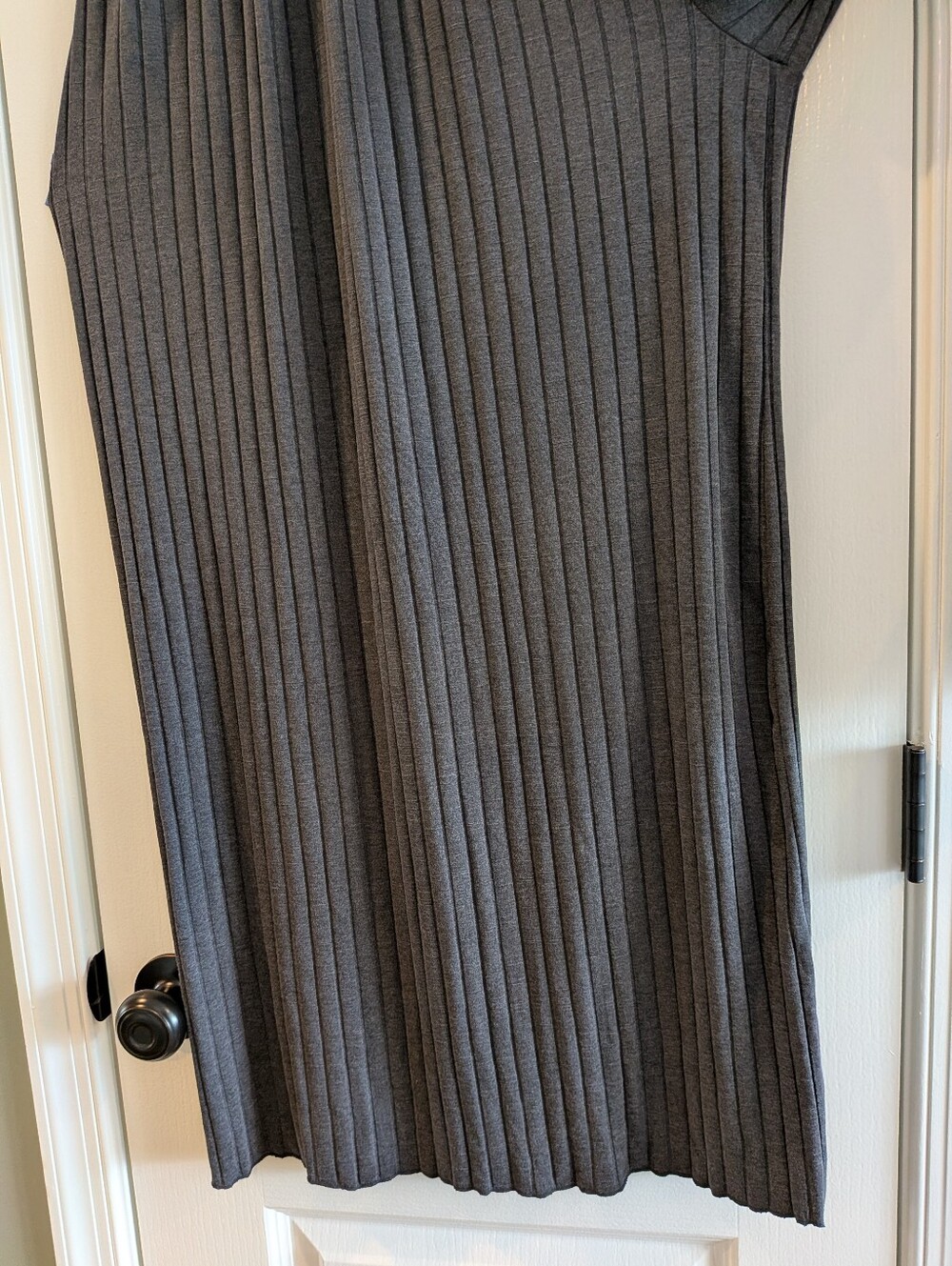 Free People Beach Love Me Wide Leg Palazzo Pants Gray Ribbed Bohemian Size L - Picture 7 of 13